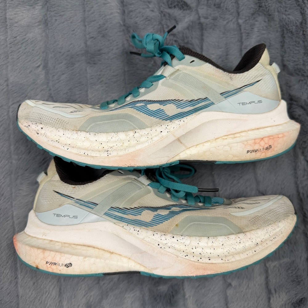 Saucony Tempus Womens Running Shoes S10720-20 Cream Teal Size 8